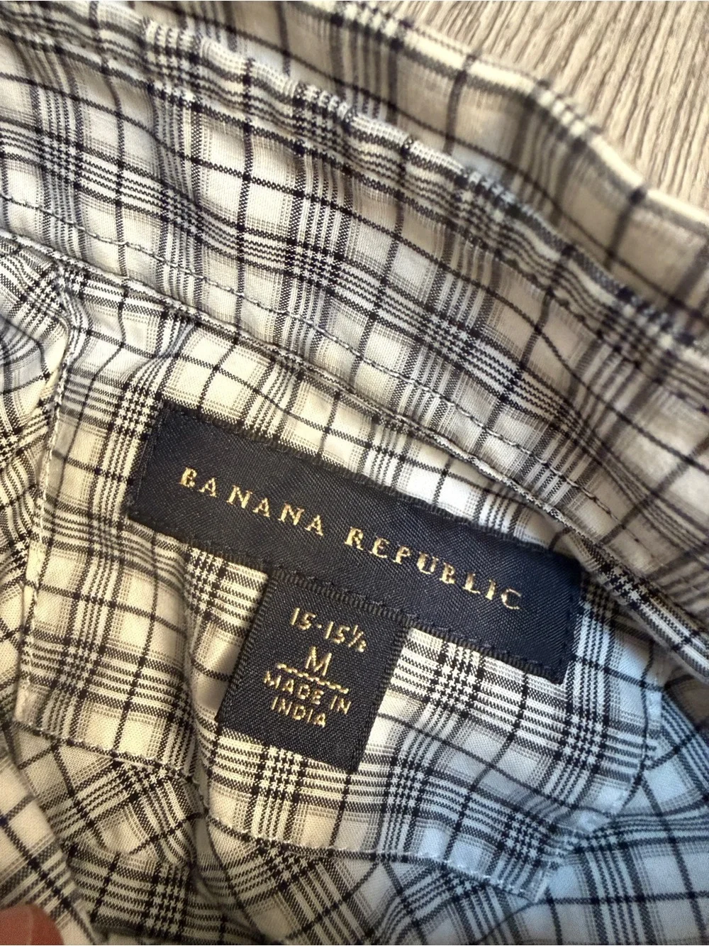 Banana Republic Mens Plaid Long Sleeve Button-Up M 15-15.5 Pocket Fall 2010 EUC